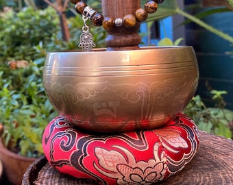 4.75 Inch Size Singing bowls - Chakra healing singing bowl – Handmade Tibetan Mantra Stunning Art, Singing Bowl for Meditation