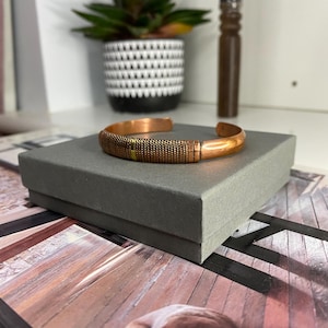 Handcrafted Nepali Copper Bracelet: Traditional Cuff Bangle