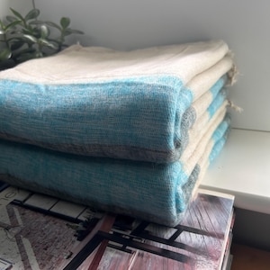 Handmade Yak Wool Blend Throw Blanket: Himalayan Travel Wrap