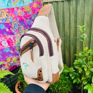 Baumwolle Schulter Crossbody Handmade Bag Hip/ Gürteltasche Reisetasche Unisex Hanf und Baumwolle Anf