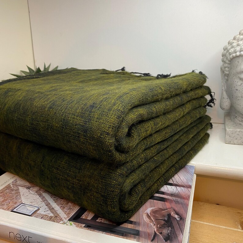 Yak Wool Throw / Blanket Living room Sofa Throw Yak Wool Travel Throw