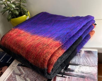 Yak Wool Blanket/ Living room Throw /Sofa Throw /Travel Throw/ Rug Camping Wrap / Meditation Out door Throw Wrap Hand-Loomed Nepal M11