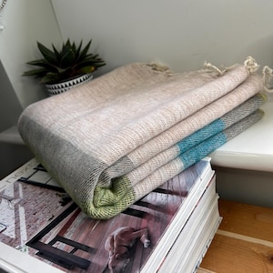 Yak Wool Blanket/ Living room Throw /Sofa Throw /Travel Throw/ Rug Camping Wrap / Meditation Out door Throw Wrap Hand-Loomed Nepal K2