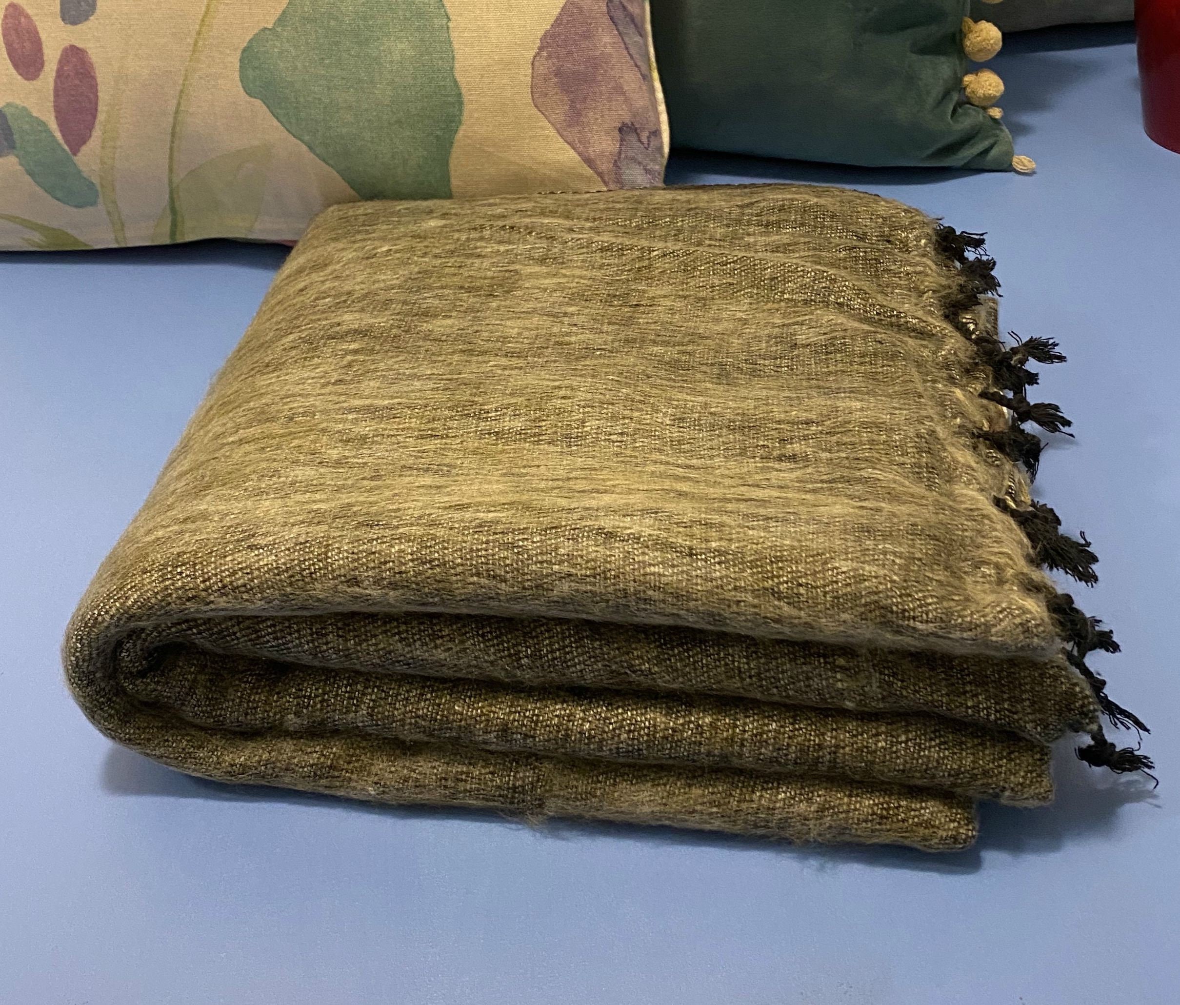 Yak Wool Blanket/ Living room Throw /Sofa Throw /Travel Throw/ Etsy