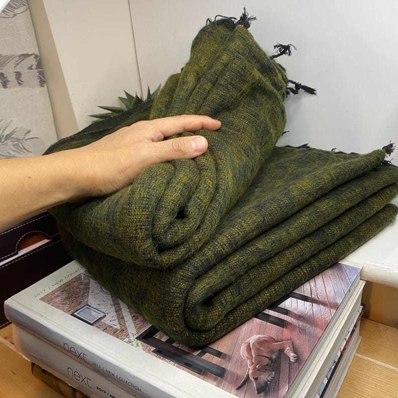 Yak Wool Throw / Blanket Living room Sofa Throw Yak Wool Travel Throw