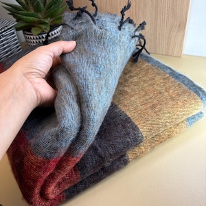 Yakwollen deken/woonkamerdeken/bankdeken/reisdeken/tapijt kamperen wrap/meditatie buiten de deur wrap handgeweven Nepal b2