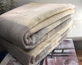 Hand-Loomed Yak Wool Blend Throw: Himalayan Travel Blanket Yoga/Camping warp Home accessories Gift fairly traded from Nepal L27