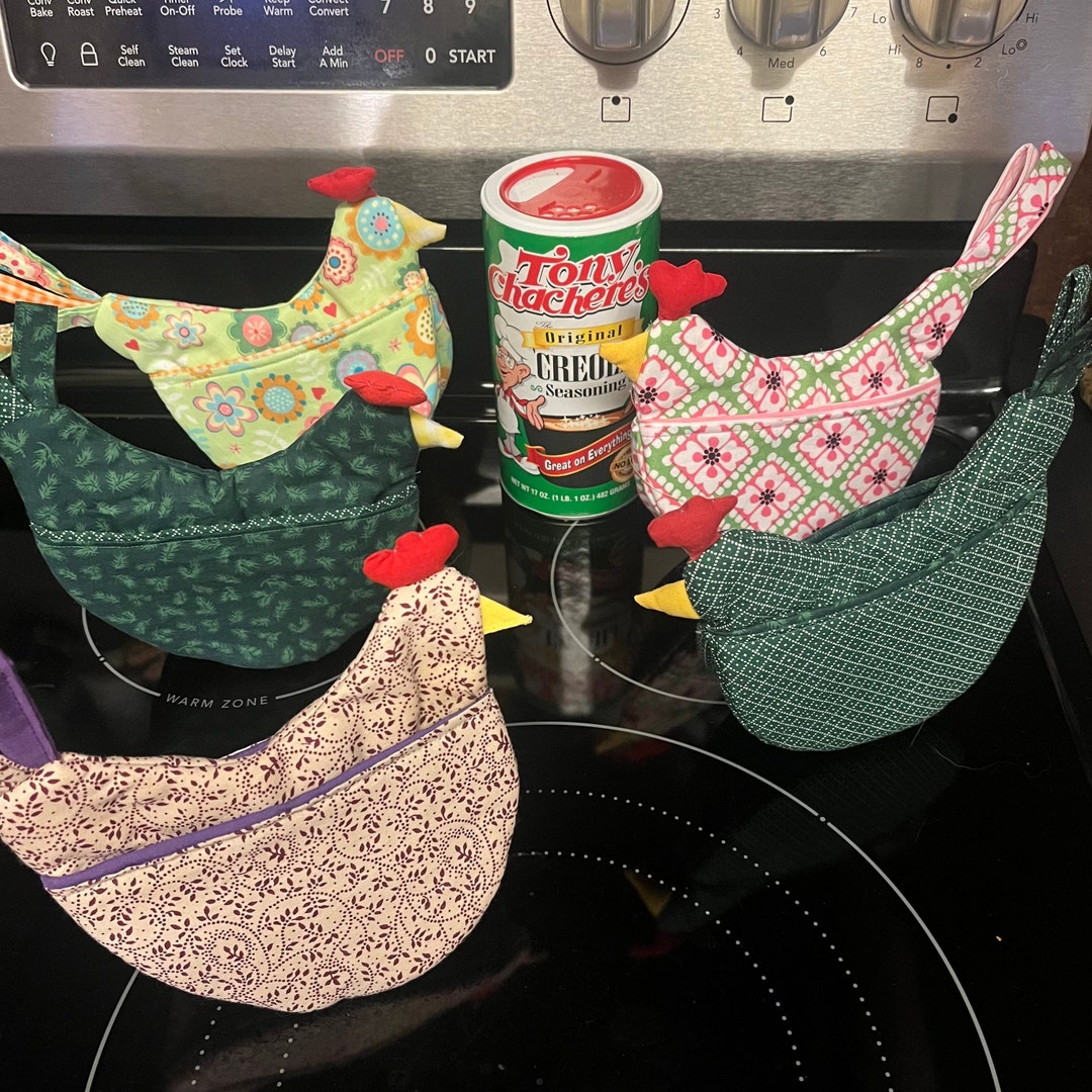 Chicken Potholders, Chicken Oven Mitts, Novelty Potholder, Kitchen