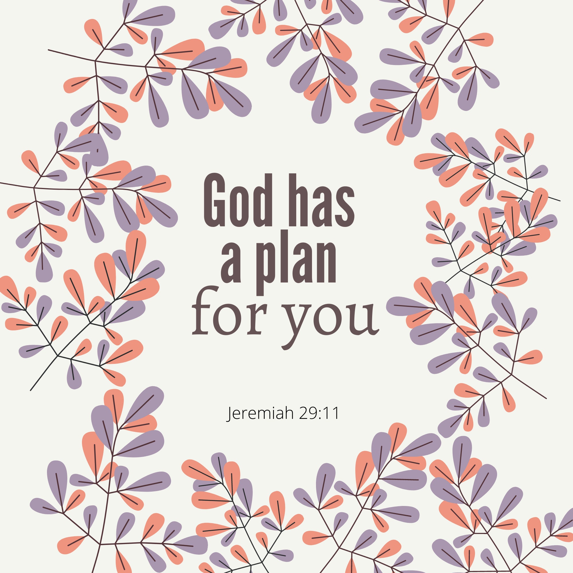 Bible Verse Wall Art God has a plan for you Scripture Wall Etsy