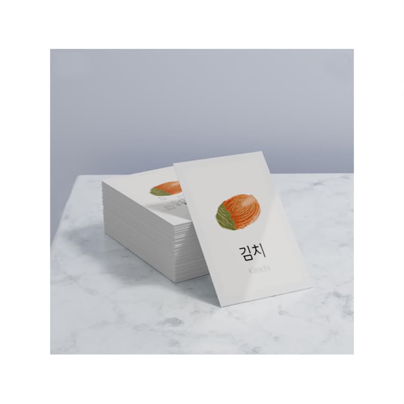 Korean Flashcards Verbs, Nouns, Adjectives printable/digital Download