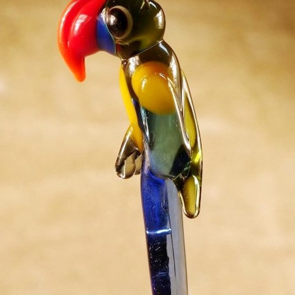 NEW! Parrot pendant, size approx. 33 mm, price for 1 piece, made in Czech Republic, quality handwork