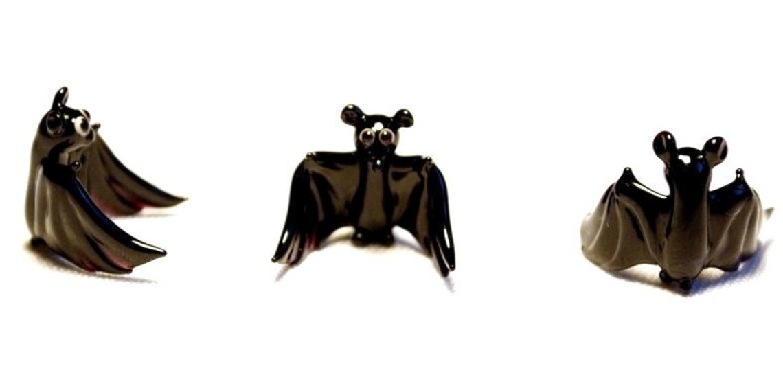 Fledermaus Glas Tier / Figur Größe ca. 24x18 mm Preis für Etsy