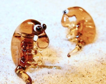 Flea - glass animal, size approx. 19x15x12 mm, price for 1 piece, made in Czech Republic (n.184)