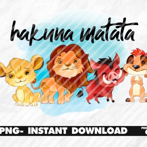 The Lion King File Sublimation, Hakuna Matata Prints Sublimation, Simba ...