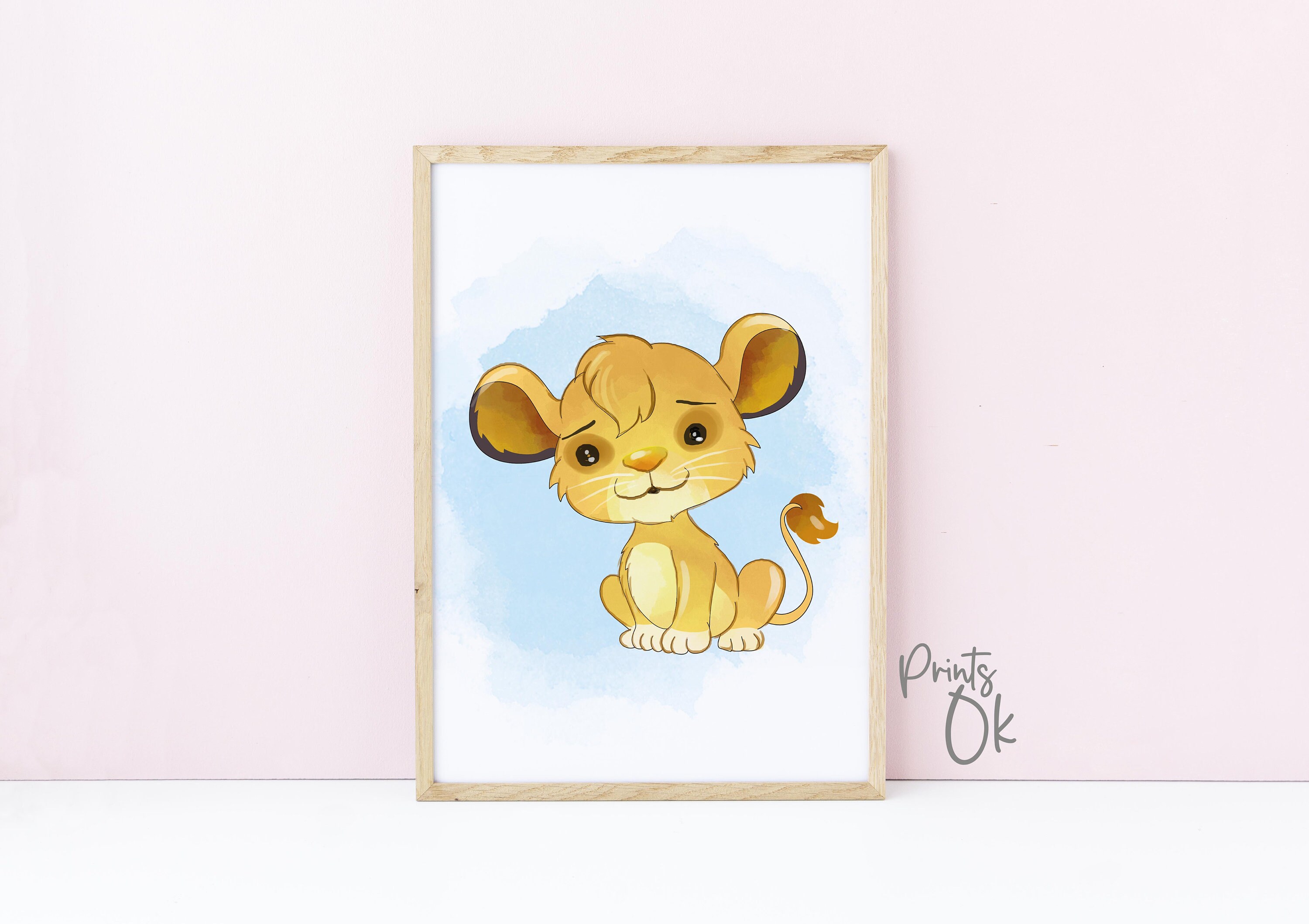Set 6 the Lion King Nursery Wall Art Nursery Printable Kids Etsy
