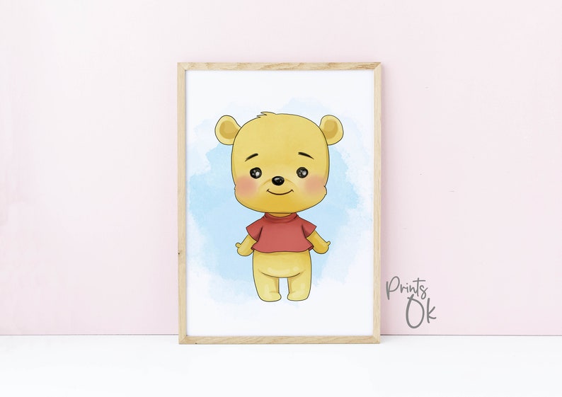 Pooh Bear Nursery Set of 8 Printables Baby Room Decor Kids - Etsy