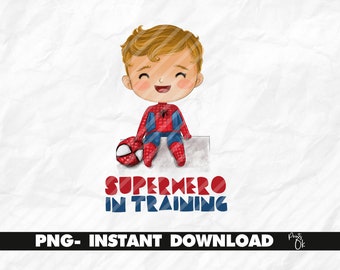 Spiderman PNG, quote sublimation baby, superhero kids transfer, Spiderman printable PNG, boys sublimation, superhero in training