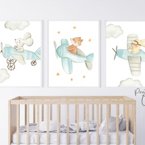 Cute Animals Nursery Decor, Watercolor Animals Printables, Animals ...