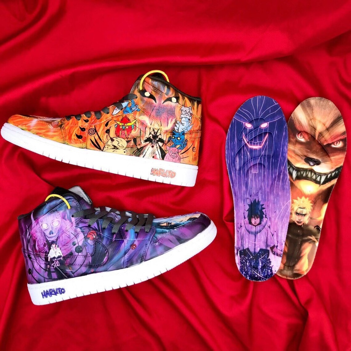 Custom Air Jordan 1 with Anime Characters 100 Hand Painted Etsy
