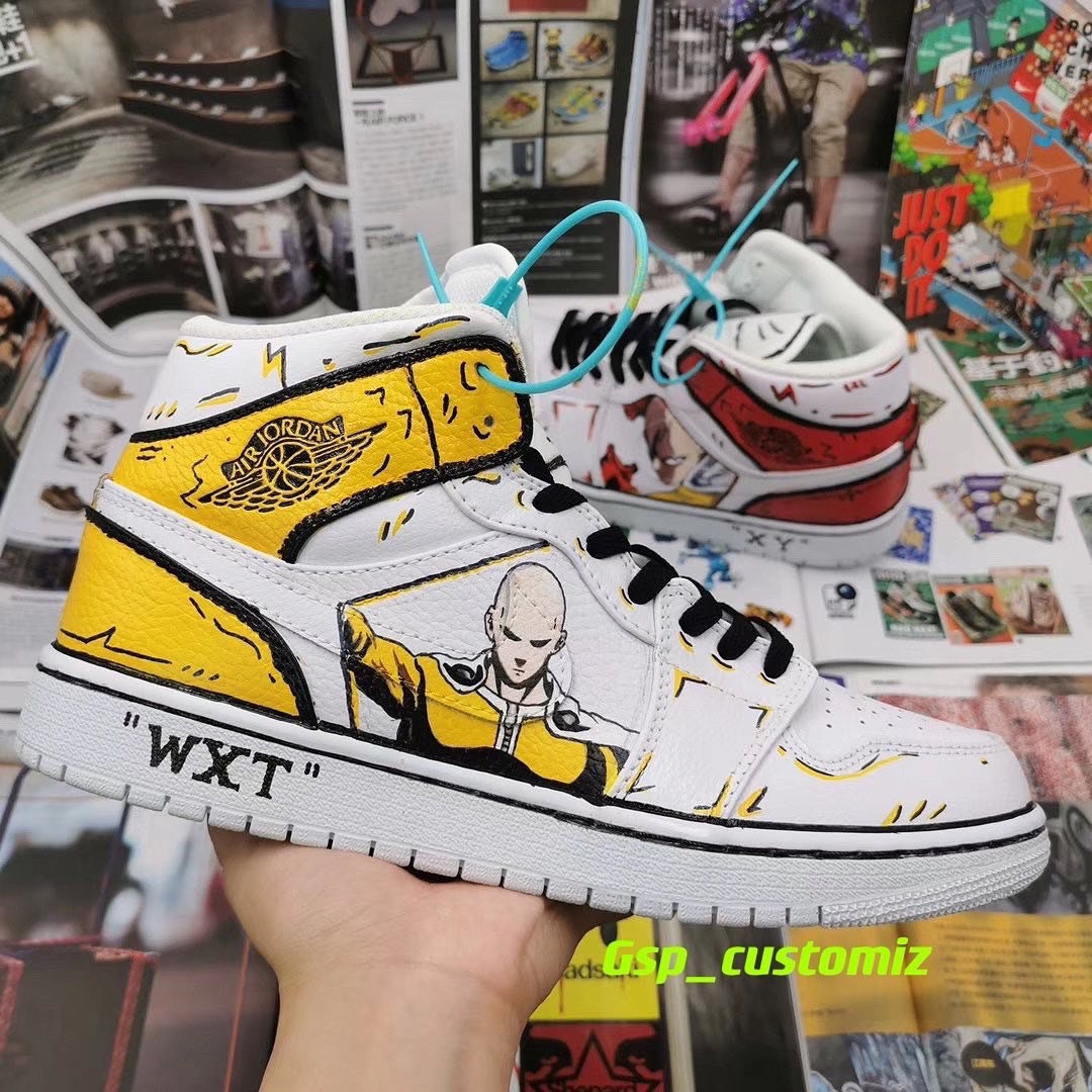 Custom Air Jordan 1 with Anime Character 100 hand painted Etsy