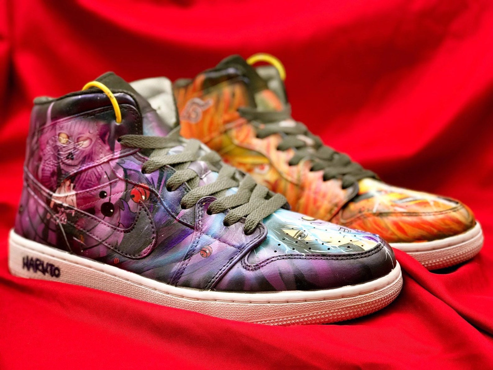Custom Air Jordan 1 with Anime Characters 100 Hand Painted Etsy
