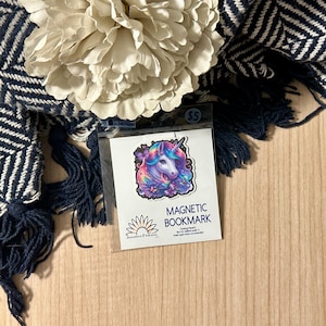 Magnetic Bookmark for Books, Planners, Journals l Unicorn
