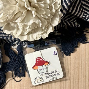 Magnetic Bookmark for Books, Planners, Journals l Mushroom
