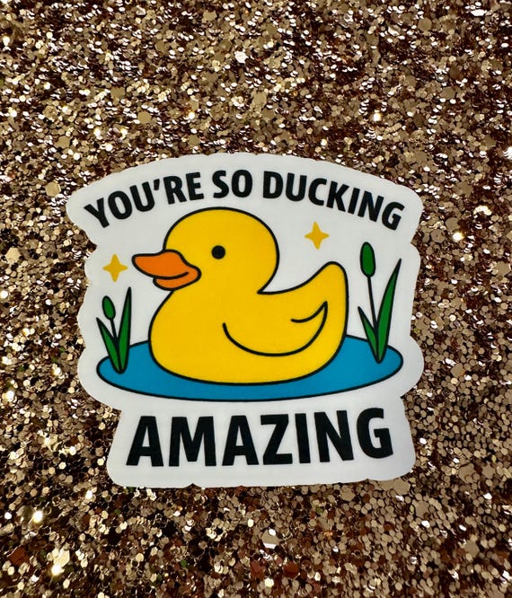 Vinyl Motivational Rubber Duckies (1 dz) フィギュア ダイキャスト 人形 Big Duck Energy Vinyl Sticker - Rubber Ducky Sticker - Etsy