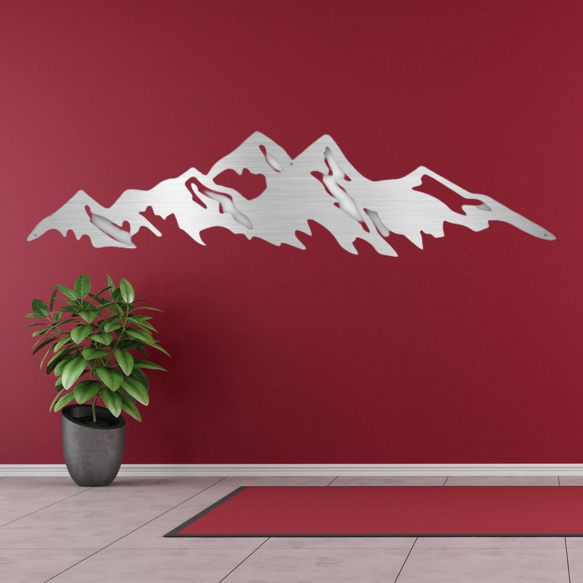 Mountain Metal Wall Art Mountain Wall Art Large Mountain Wall Etsy