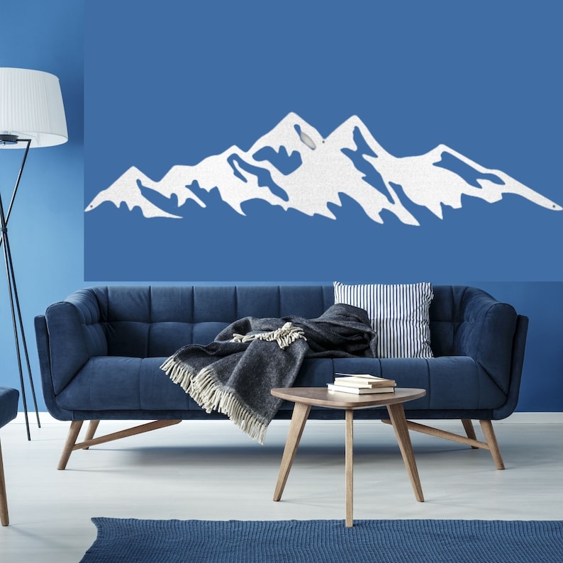 Mountain Metal Wall Art Mountain Wall Art Large Mountain Wall Etsy