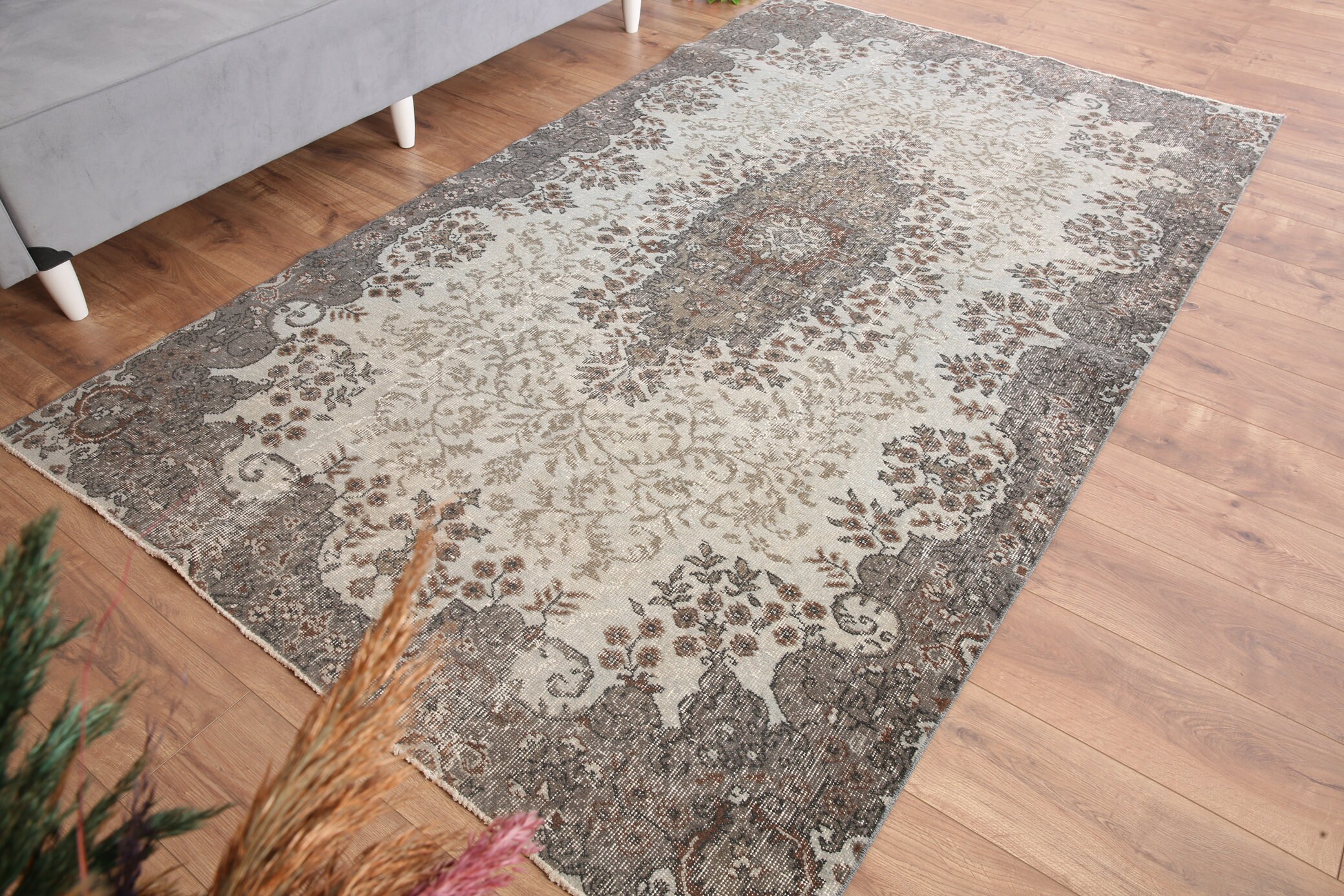 5x8 Green Gray Ruggray Vintage Rug Gray Wool Rug 5x8 AREA Etsy UK