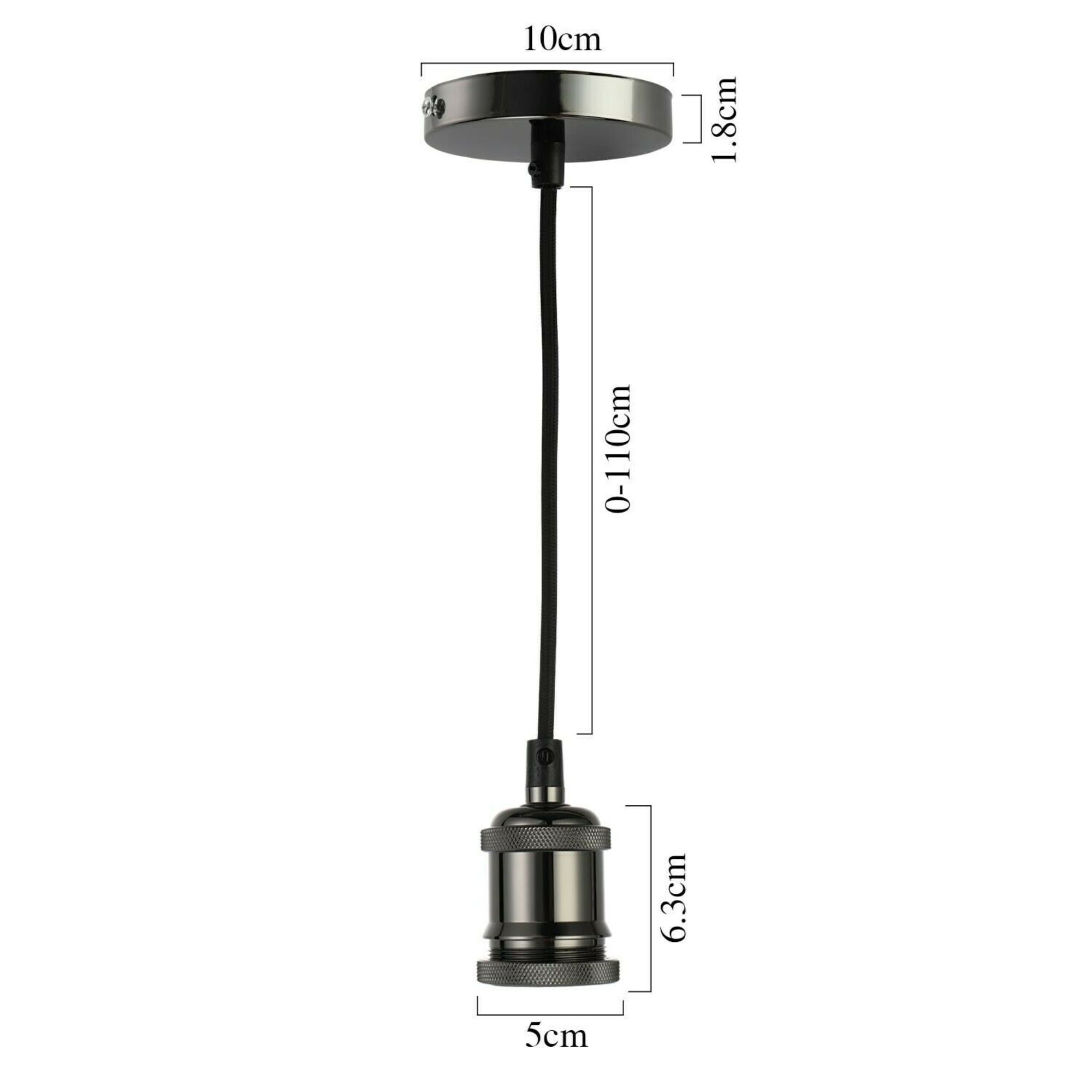 E27 Ceiling Rose Light Fitting Vintage Industrial Pendant Lamp Etsy