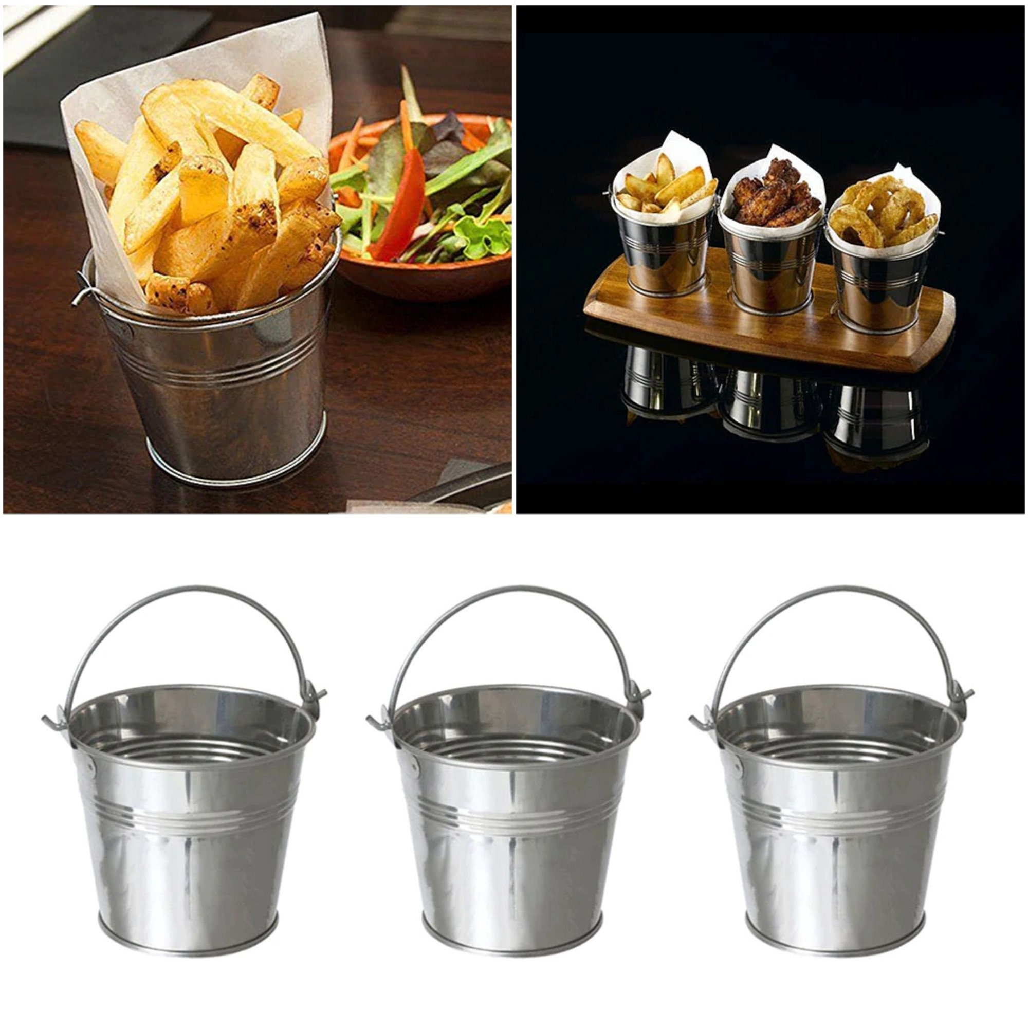 12x Mini Serving Buckets Mini Metal Bucket Set of 12x Etsy