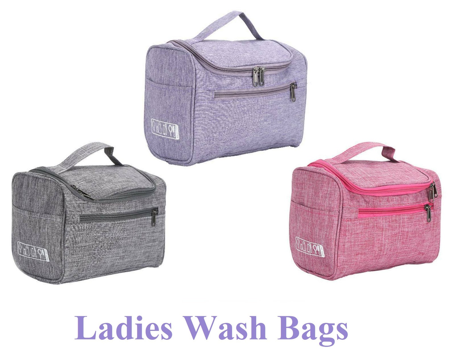 Ladies Wash Bags Toiletry Cosmetic Travel Make Up Bag Made Of Etsy