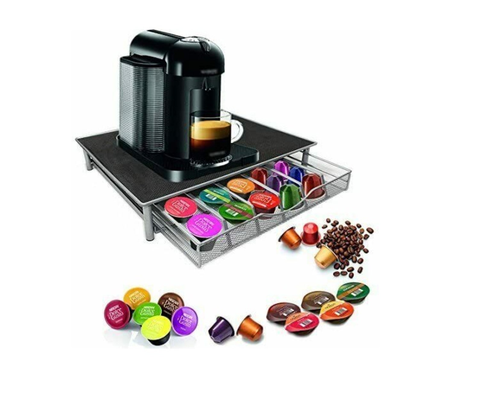 36x Coffee Machine Stand & Capsule Pod Storage Holder Drawer Etsy