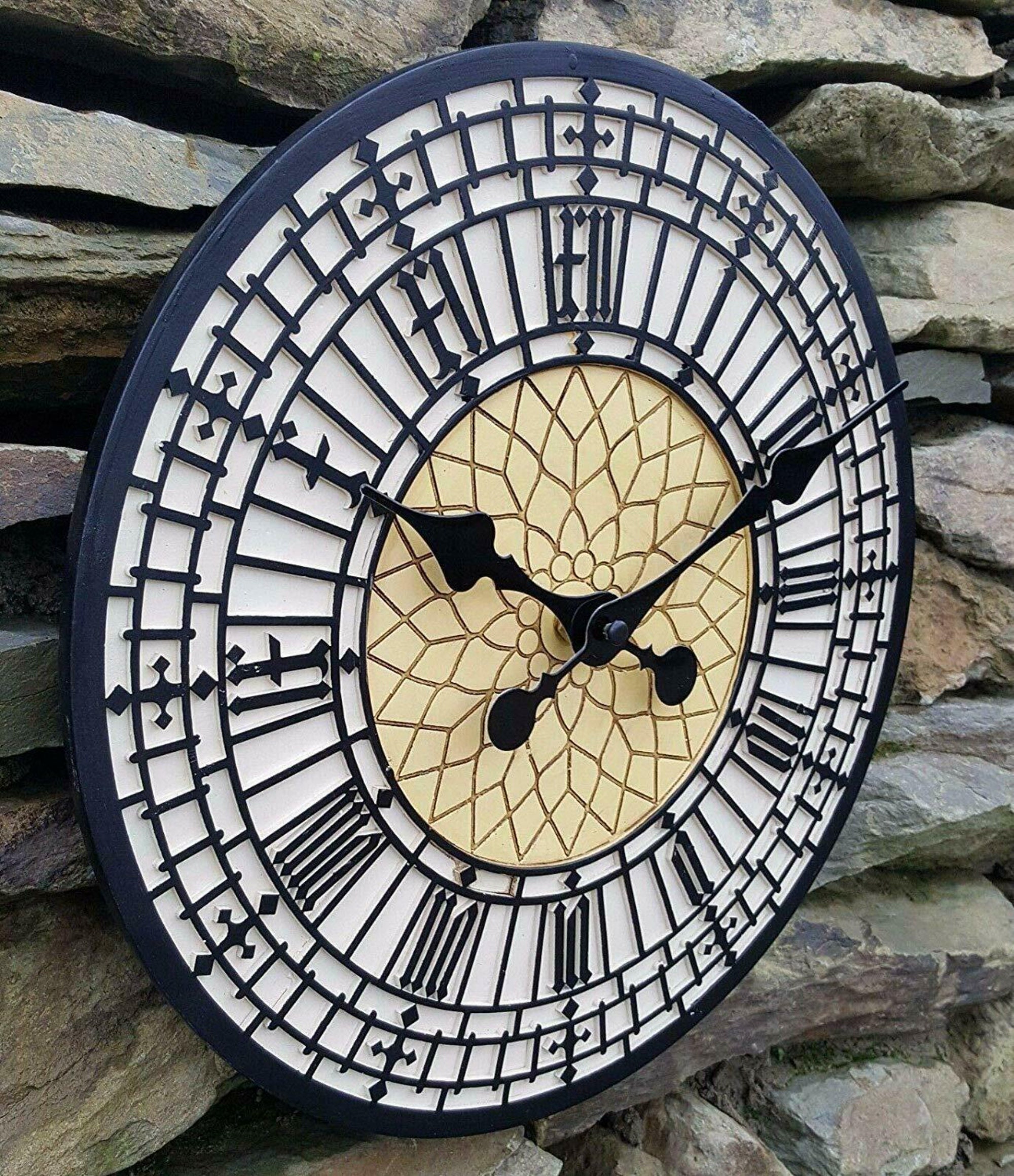 30cm Garden Wall Clock Big Ben Roman Numeral Face Home Patio Etsy