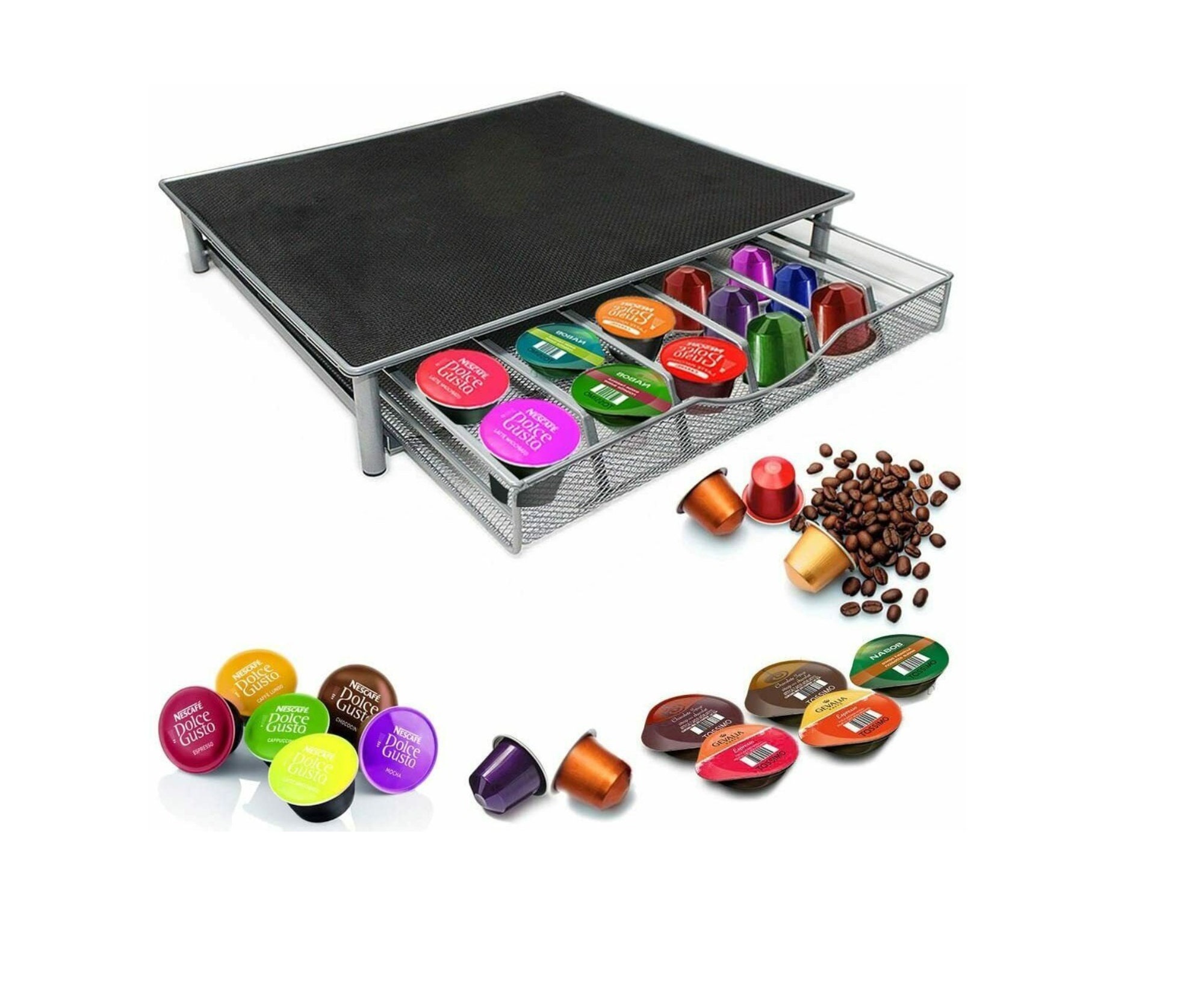 36x Coffee Machine Stand & Capsule Pod Storage Holder Drawer Etsy
