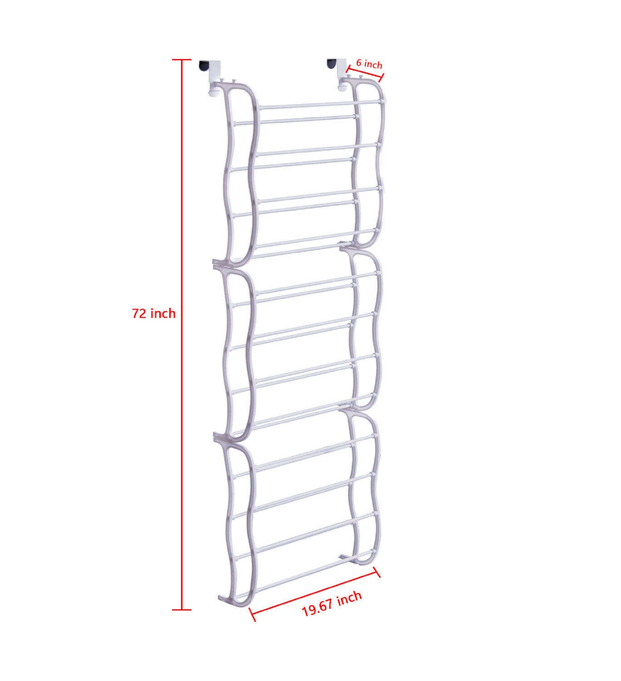 36 Pairs Over the Door Shoe Organizer Rack Hanging Storage Etsy