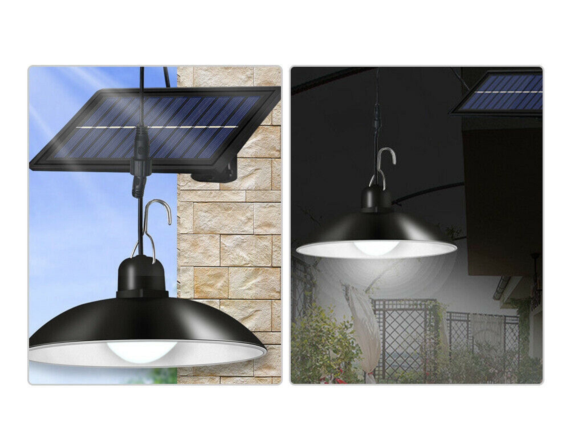 Garden LED Solar Panel Shed Lights Indoor Outdoor Hanging Lamp Etsy