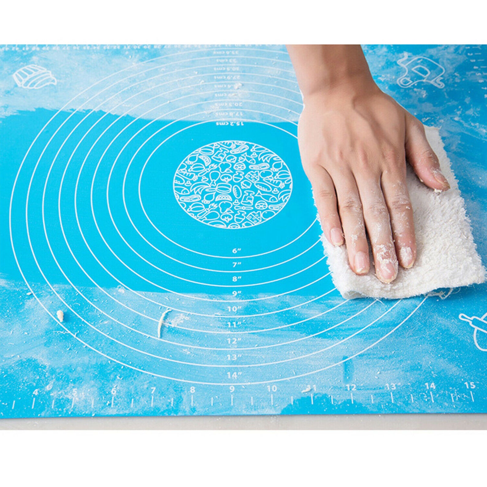 Large Silicone Baking Mat with Scales NonSlip Pastry Mat Etsy