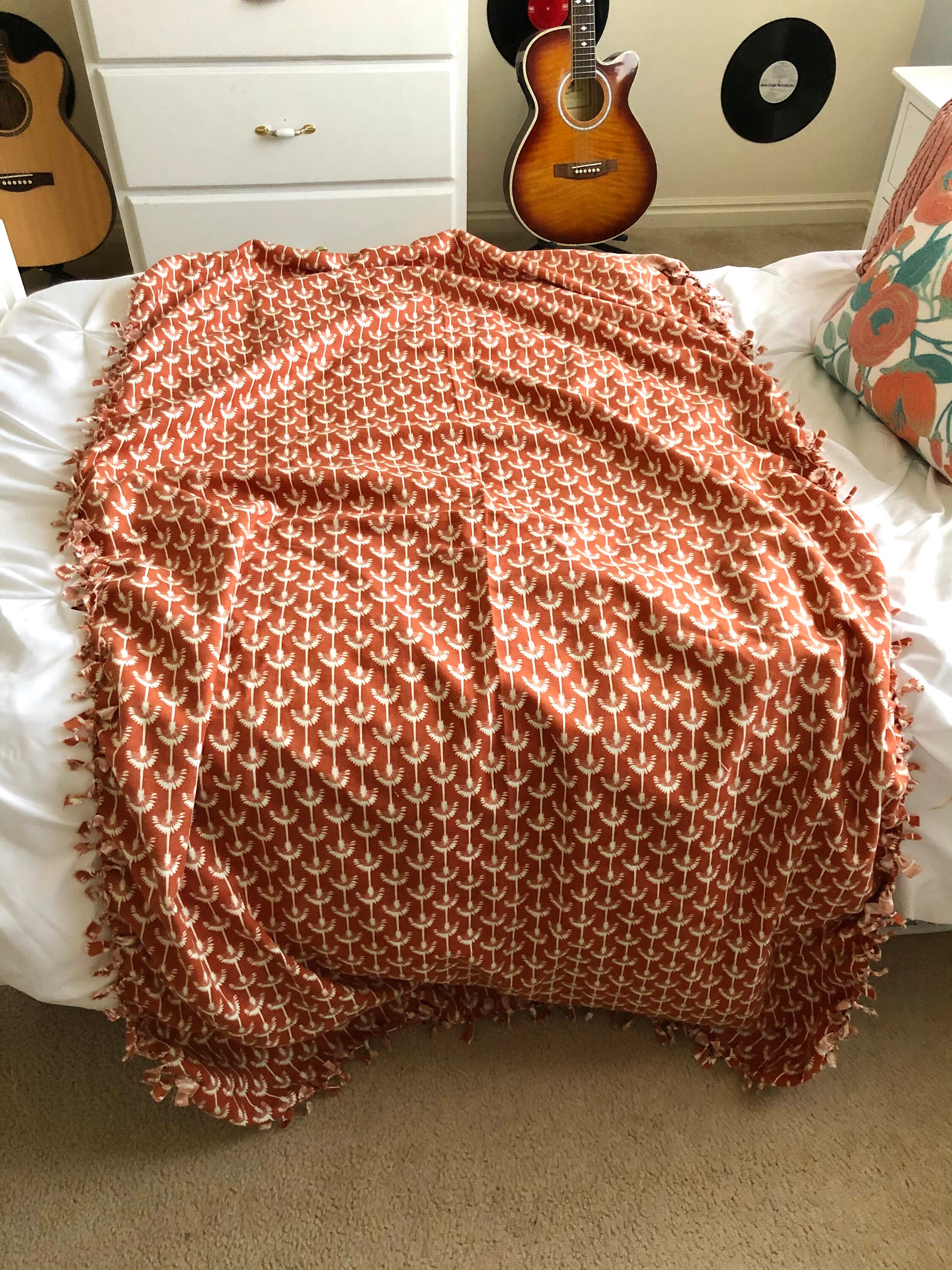 Handmade Tied Flannel Throw Blanket Etsy