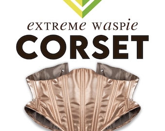 Extreme Waist Waspie Mirror Satin Corset