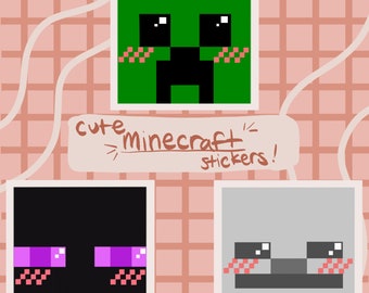 minecraft stickers etsy