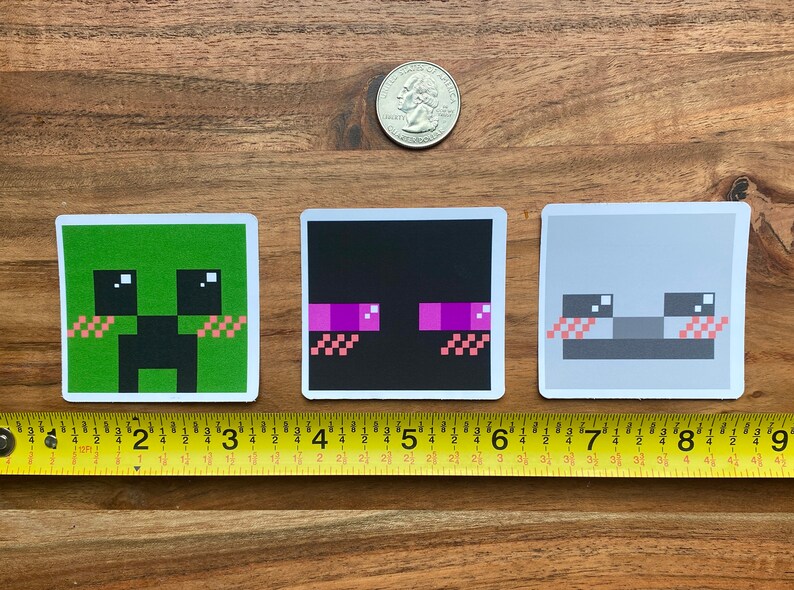 Matte Vinyl Minecraft Stickers | Etsy