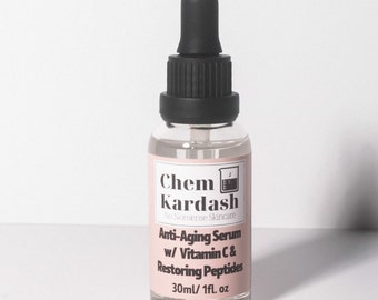 ChemKardash ANTI-AGING SERUM: Vitamin C Infused, Matrixyl 3000 & Argireline Peptide Blend - Non-Oxidizing Formula for Youthful Skin!