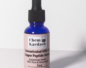 ChemKardash Copper Peptide (GHK-Cu) Serum – Hydrating Skin Support with Hyaluronic Acid for a Smooth, Radiant Look