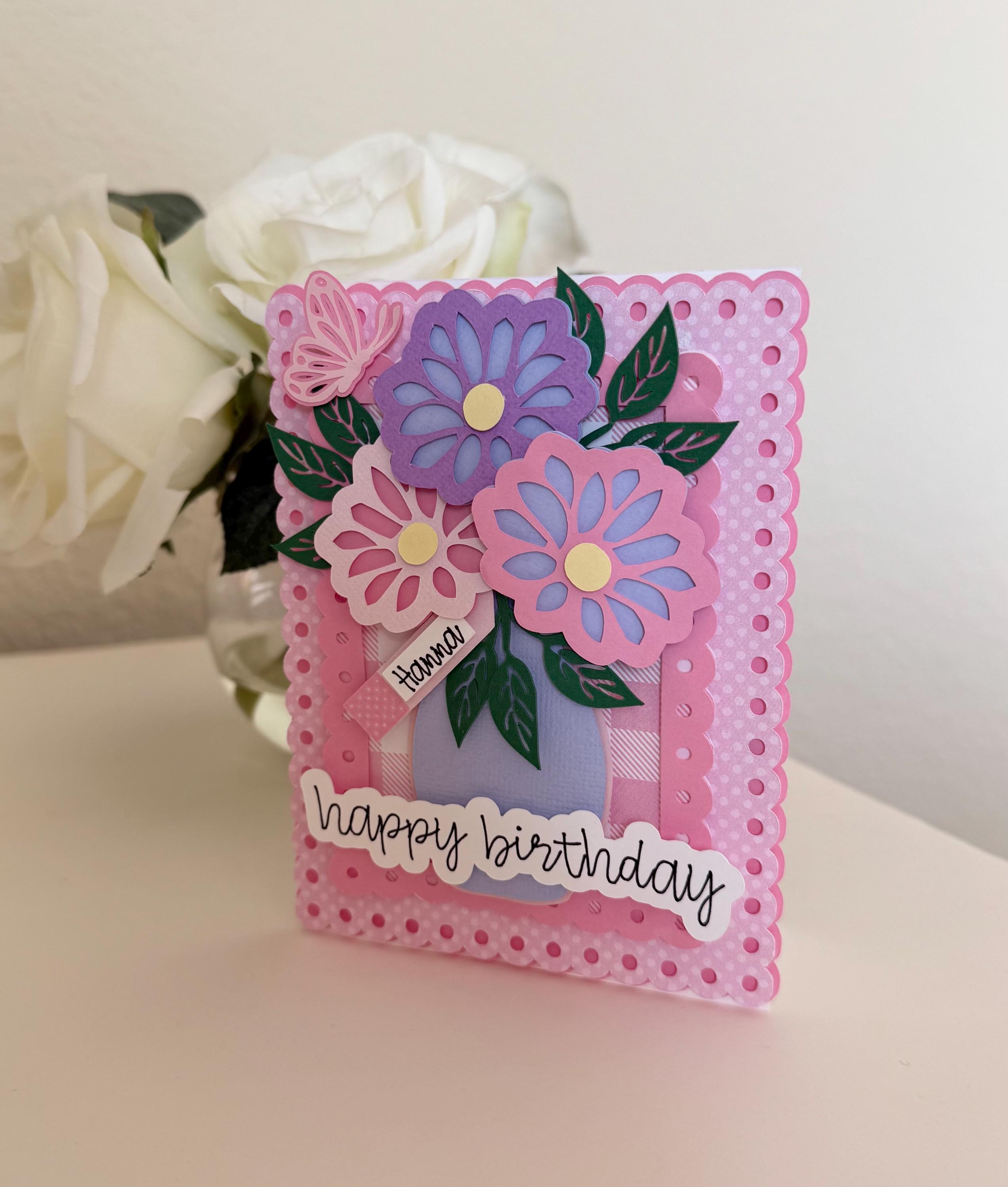 Personal Birthday Card, Floral Bouquet Happy Birthday Card - Etsy