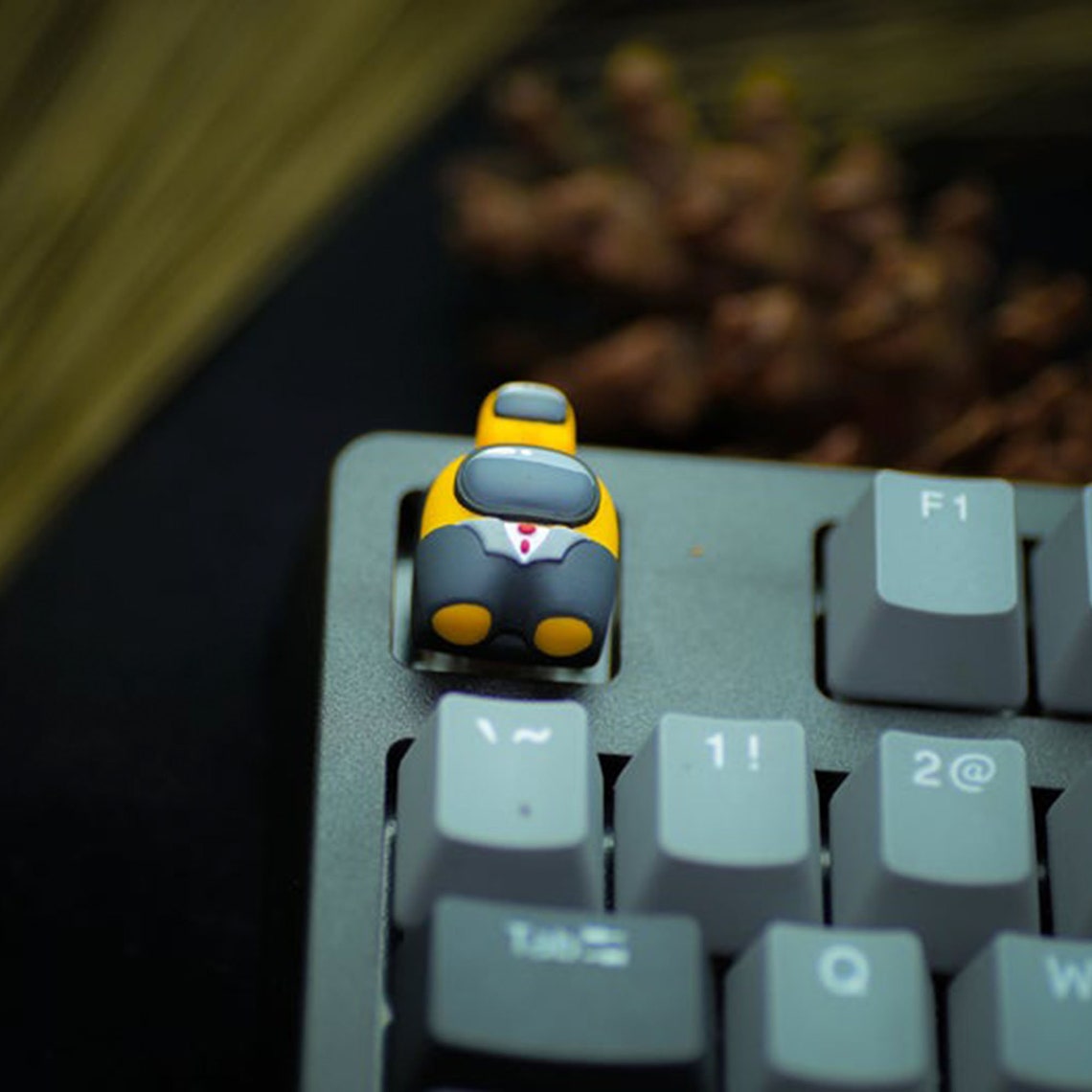 Handmade Yellow Among Us Mechanical Key Caps Cute | Etsy