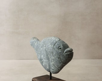 Stone Fish Sculpture - Zimbabwe - 30.4