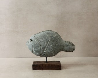 Stone Fish Sculpture - Zimbabwe - 30.8